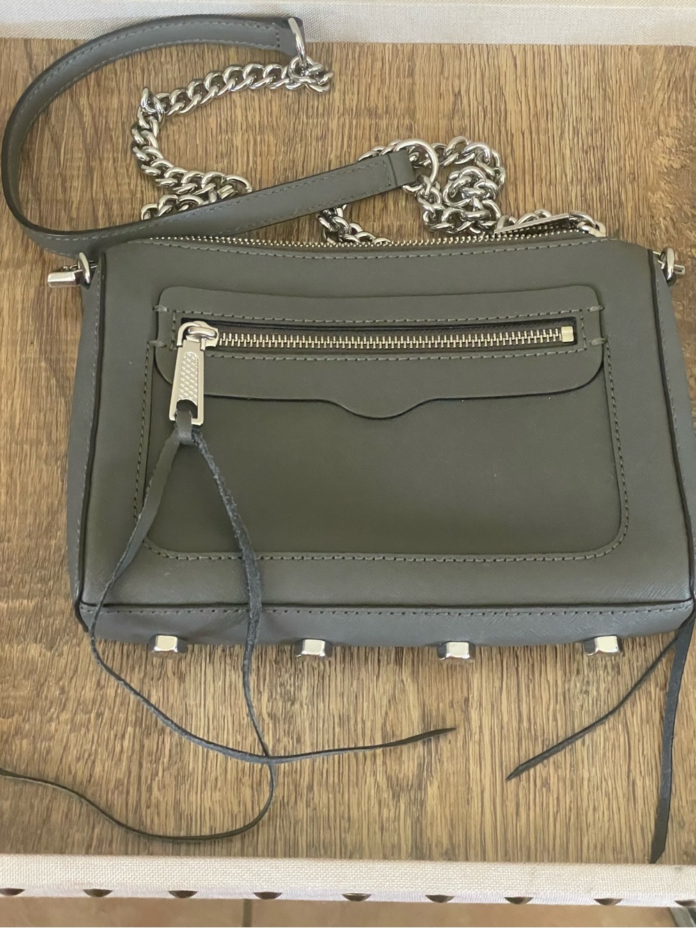 Rebecca Minkoff Chain Crossbody Gray